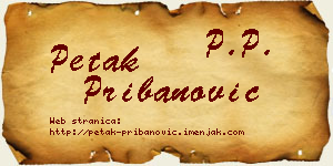 Petak Pribanović vizit kartica
